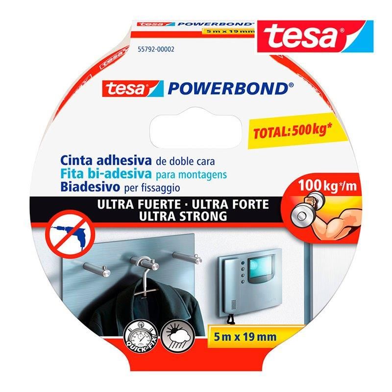 Cinta montaje extrafuerte 5m x 19mm 55792 tesa