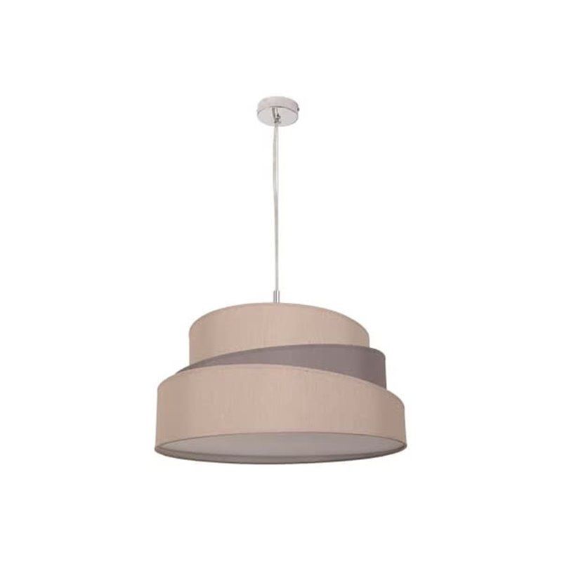 Candeeiro suspenso Colonia Cromo/Cinzento-Castanho 3xE27 (30<85x40x40cm)