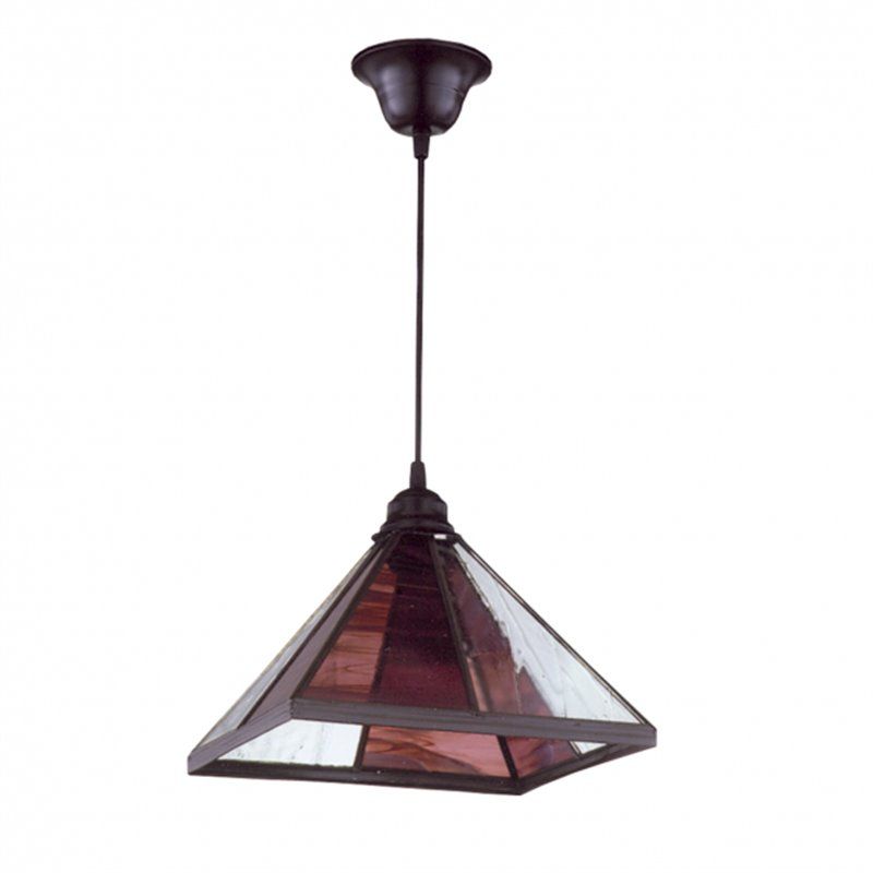 FAB 1.975-VIOLETA | Colgante Farol Piramide Violeta 1xe27 Regx27