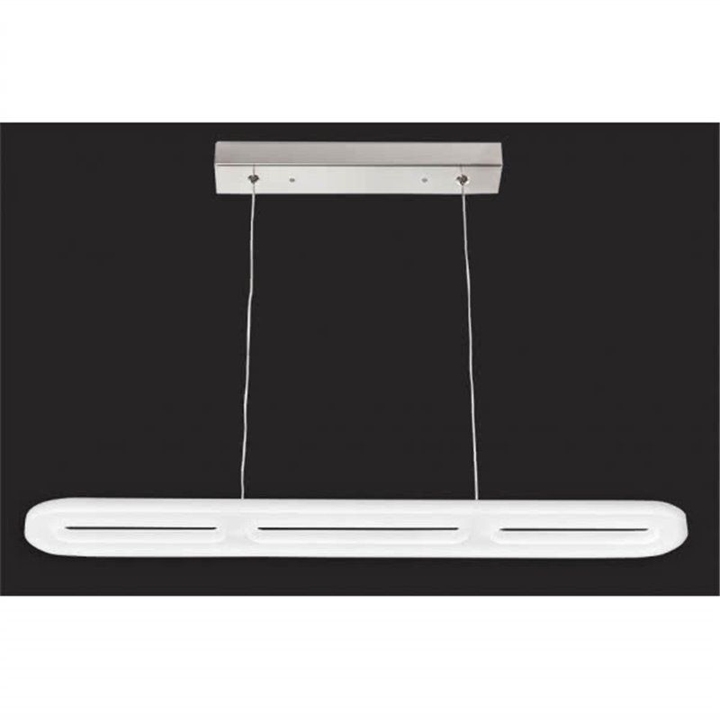 Candeeiro suspenso Coliseo LED Branco/Cromo 24W 4000K 1920lm (10<110xØ60x8cm)