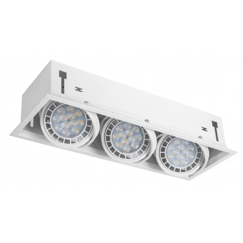 FAB 092383001 | Foco Kardan Cesar Empotrar 3xr111 Blanco 17,2x48 Bombillas No Incluidas