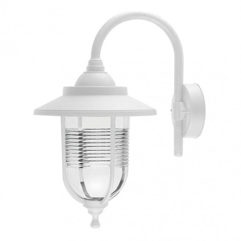 FAB 126061001 | Luz de parede exterior canela 1xe27 policarbonato Ip44 branco 45.2x25.2x34.2 Cm