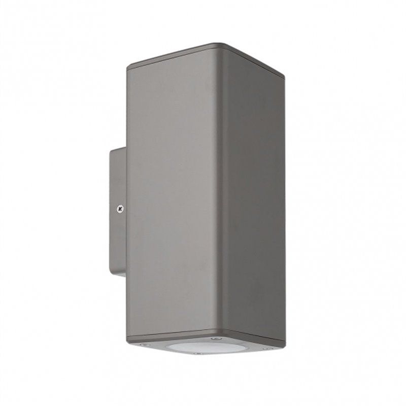 FAB 127261028 | Aplique Exterior Yopol 2xgu10 Gris  Policarbonato  18,6x7,6x9,9 Cm  Ip54