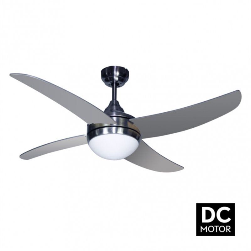 FAB DC072292463 | Ventilador Dc Niquel Osiris 4 Aspas Plata 2xe27  45x116x116 Cm 6 Veloc. C/remoto