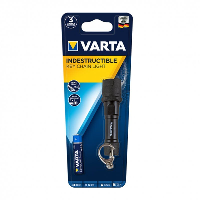 FAB LIN16701101421 | Linterna Led Varta Ipx4 1xlr03 Incluidas Negra 83x23d