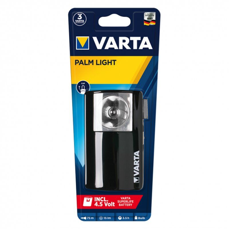 FAB LIN16645101421 | Lanterna LED Varta 1xlr12 incluída preta 11x6,9