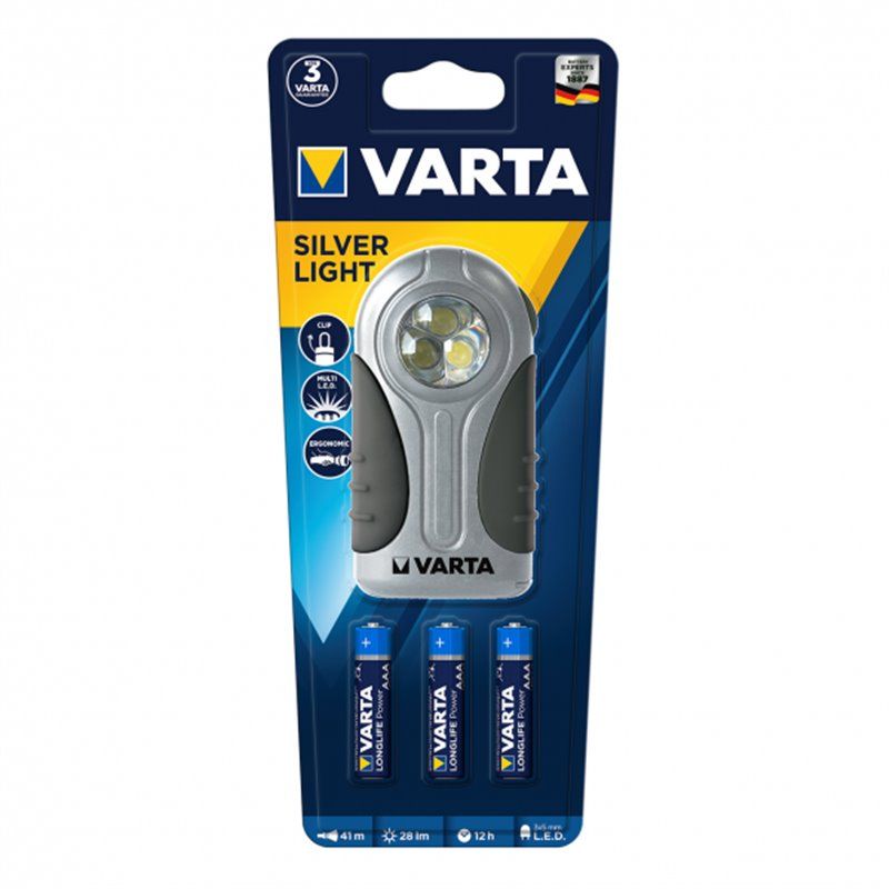 FAB LIN16647101421 | Linterna Led Varta 3xlr03 Incluidas Gris 9,8x5,3