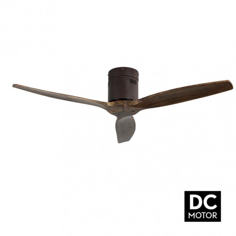 FAB 128290302 | Ventilador Dc Aguilon Marron 3 Aspas Roble 5 Velocidades Sin Luz Remoto Y Temporiz.132d