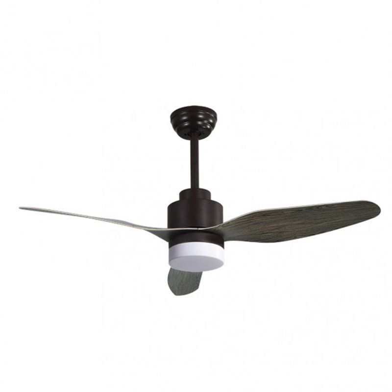 Ventilador de Teto Gerona 18W Carvalho Castanho 3 Lâminas