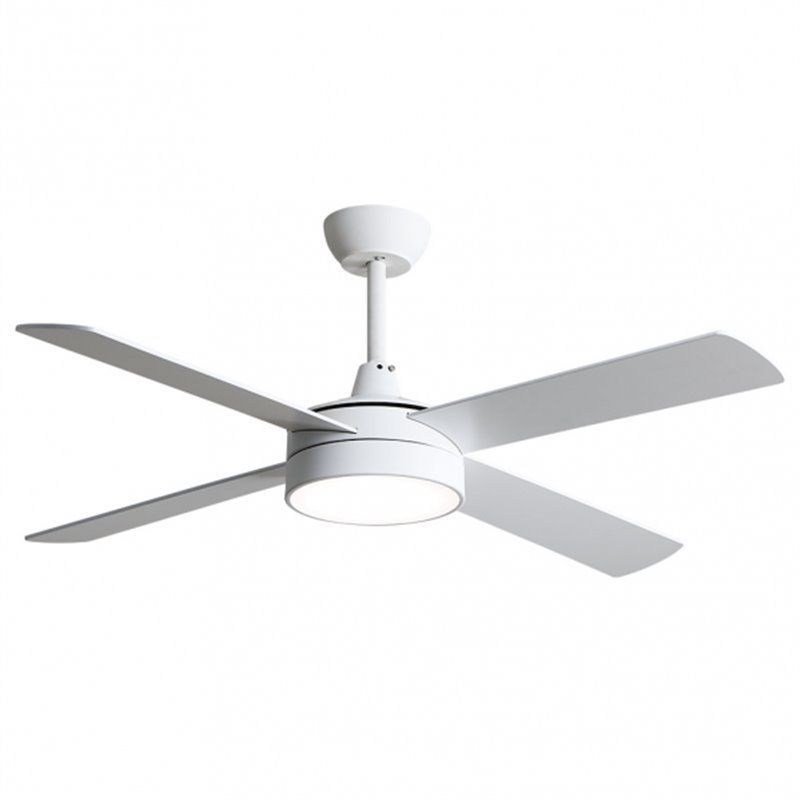 FAB 128791468 | Ventilador Nevery 24w 2950lm Blanco 4 Asp 132d Blanco/haya 3000-4000-6000k C/remoto