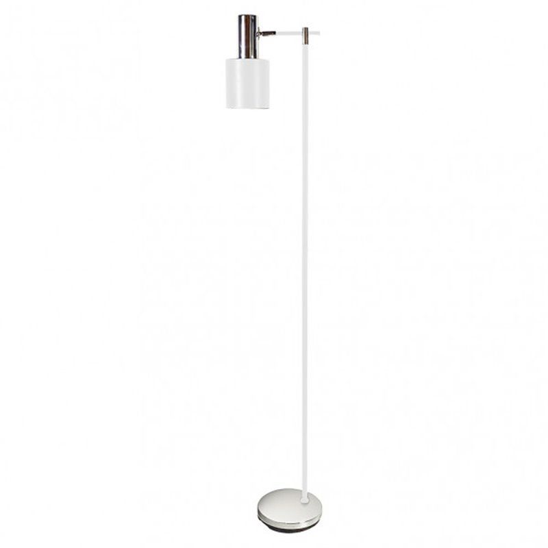 FAB 136641001 | Pé de sala Cygni 1xe27 branco/cromo 170x30x23 cm articulado e ajustável