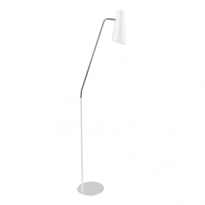 FAB 136741001 | Pé de sala Majoris 1xe27 branco/cromo 164x47x25 cm articulado e ajustável