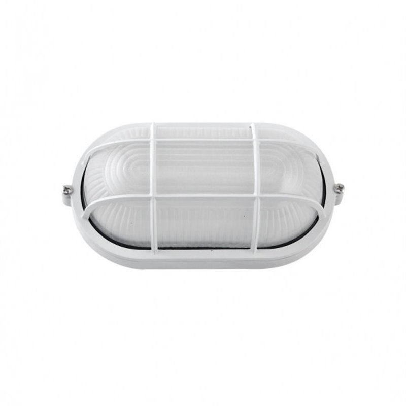 FAB 148162001 | Aplique Ext. Oval Aluminio Apus Peq. 1xe27 Blanco 9x21x10,5 Cm Ip44