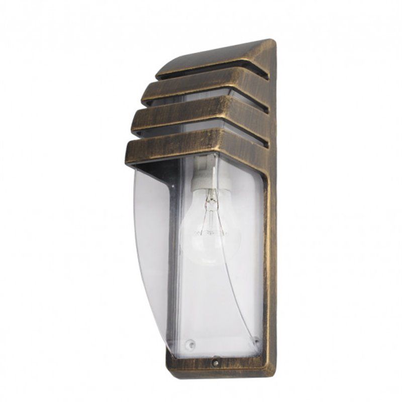 FAB 150161016 | Aplique Exterior Aluminio Elnath 1xe27 Neg/oro  35x12x12 Cm Ip44