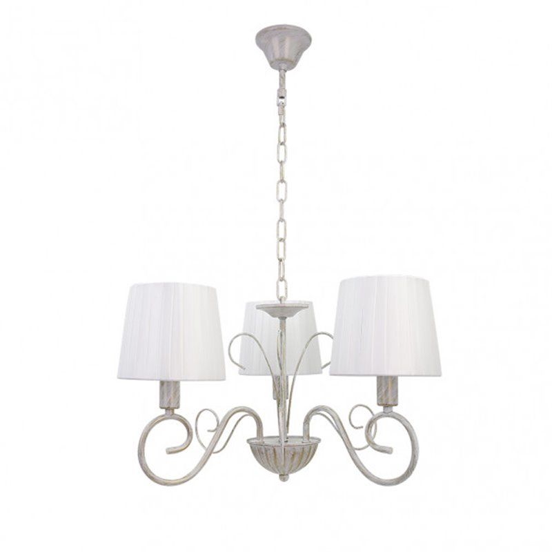 FAB 155153075 | Candeeiro Amsterdam 3xe14 Branco/dourado Regx40x40 Cm