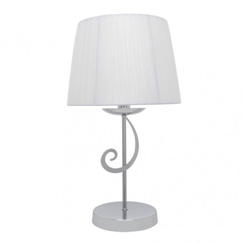 FAB 155271020 | Luxor Candeeiro de mesa 1xe14 Ecrã cromado. Branco 45x25x25cm