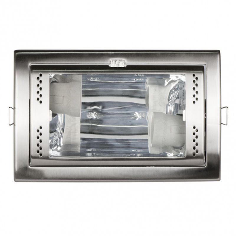 FAB 99.BS1512-PLNI | Downlight Rectang.2xe27 Niquel 10x21,5x14,5 Cm