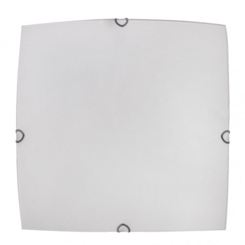 FAB 158384001 | Plafon Quadrado Ayla 3xe27 Branco 40x40x7 Cm