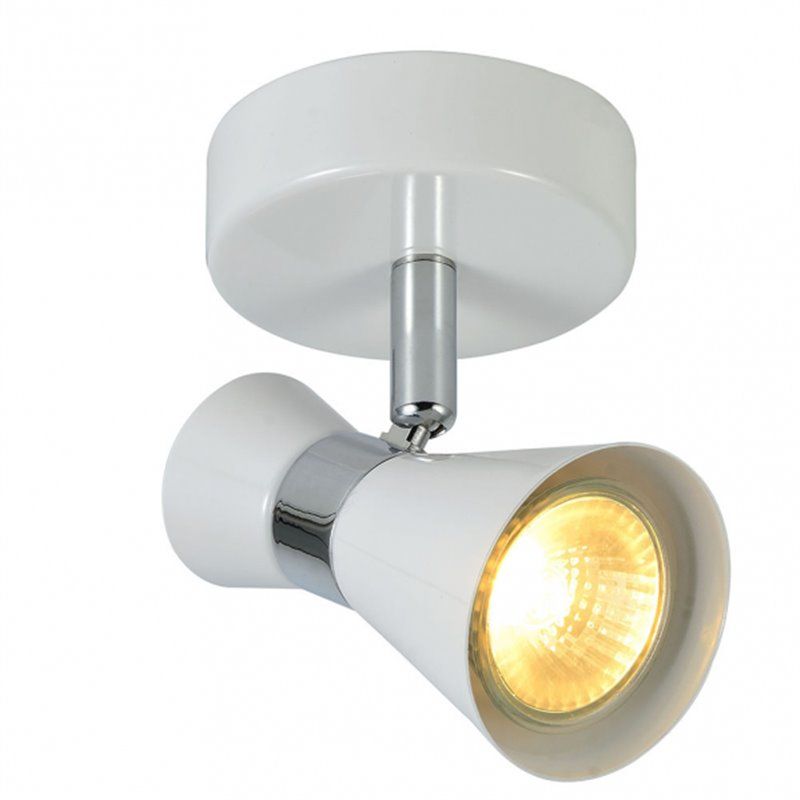 FAB 142381001 | Foco Maximo 1xgu10 Blanco/cromo 15x12x8,5 Cm