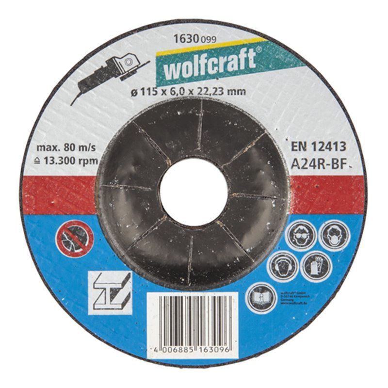 Disco de desbaste Wolfcraft 115x6,0x22,23mm (1630099)