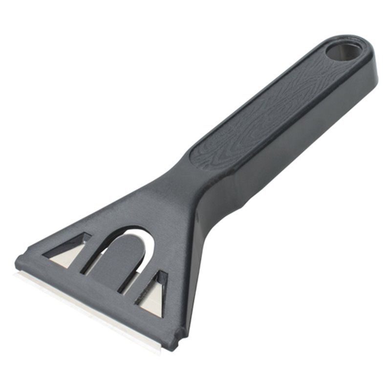 RASCADOR DE PLÁSTICO. PARA LIMPIAR SUPERFICIES LISAS. CUCHILLA DE ACERO INOXIDABLE DE 61 MM DE ANCHO. IDEAL PARA ELIMINAR RESTOS