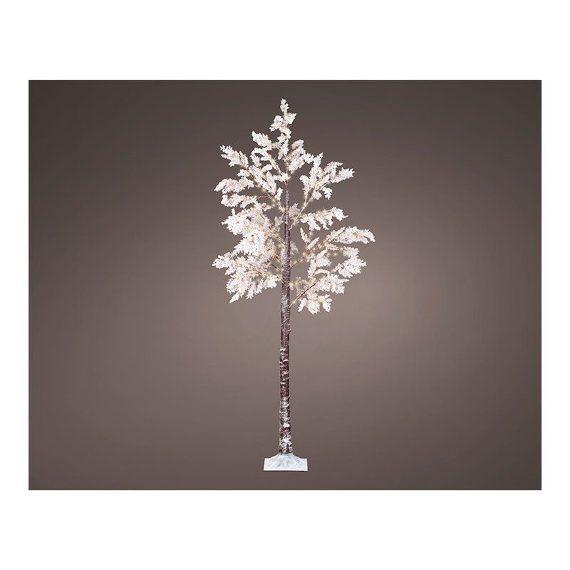 ARBOL MICRO LED FLORES BLANCAS IP44 210CM 270L