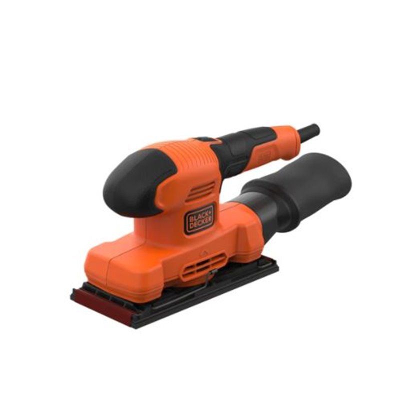  LIJADORA ORBITAL 150W DE 1/3 BLACK+DECKER. VELOCIDAD 14.000 RPM, ÓRBITA 2MM, HOJA 230X92MM. INCLUYE 1 HOJA DE LIJA. NIVEL DE PO