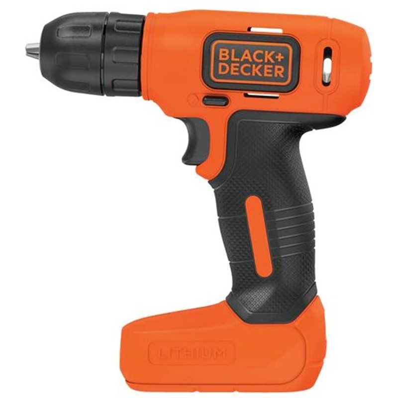  TALADRO ATORNILLADOR ULTRA COMPACTO 7,2V  BLACK+DECKER.1,5AH 12NM, PORTABROCAS 10MM, VELOCIDAD 400 RPM.INCLUYE CARGADOR MICRO-U