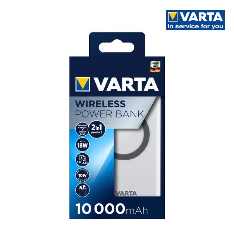 Banco de potência sem fio 10.000mah Varta 100 240v