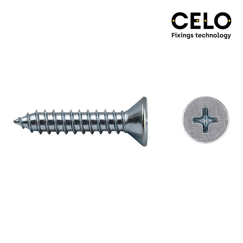 CAJA 1000 UNI. TORNILLO CHAPA AVELL. PHILIPS DIN/REF 7982 3,5x9,5 ZINC. CELO