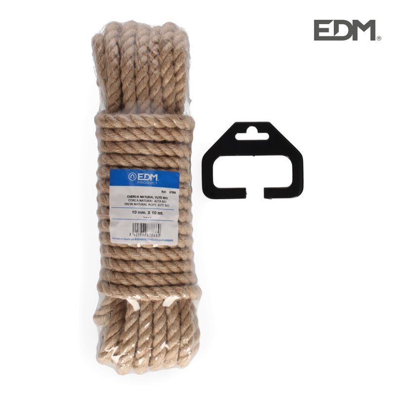 Meada EDM 10m Natural Bio Jute Rope 3 Plies Gauge 10mm