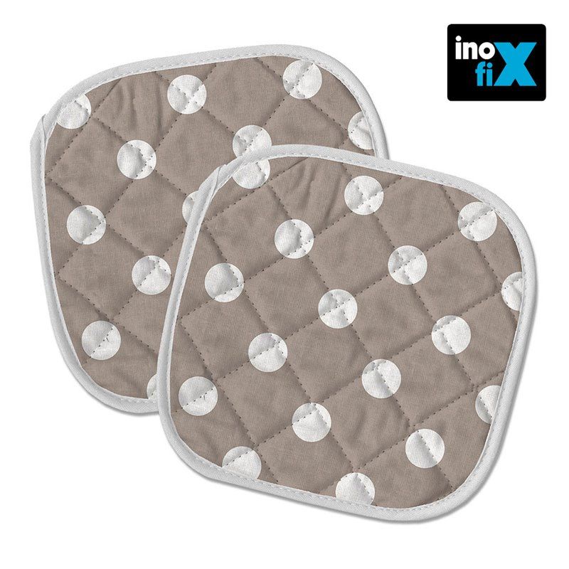 Porta-panelas de cozinha acolchoadas bolinhas 20x20cm INOFIX