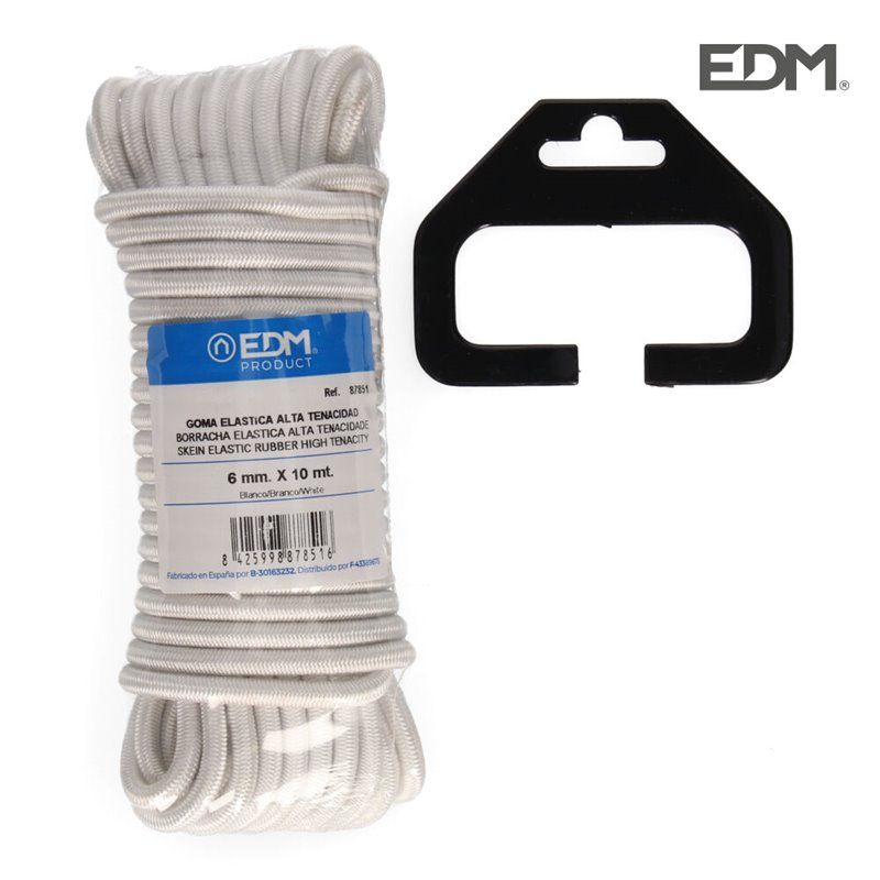 Novelo 10m Branco High Tend Medidor de Borracha Elástica 6mm