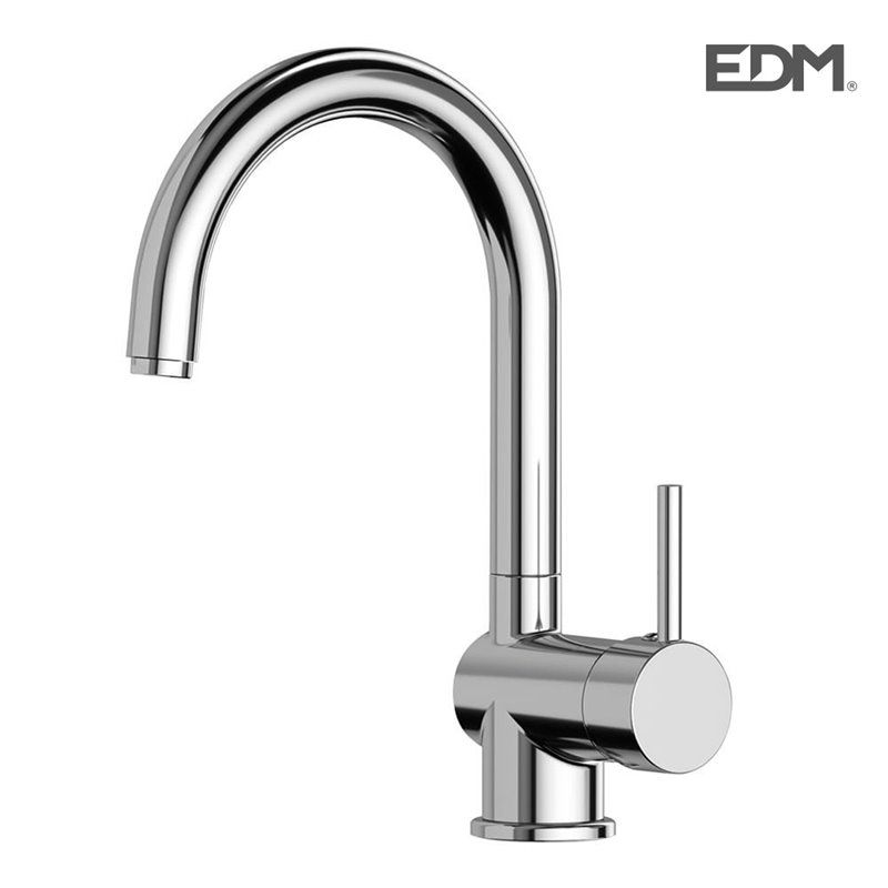 GRIFO MONOMANDO FREGADERA MOD ALGARVE EDM. CARTUCHO CERAMICO, CUERPO DE LATON CON MANGO DE ZINC, IDEAL PARA COCINAS.