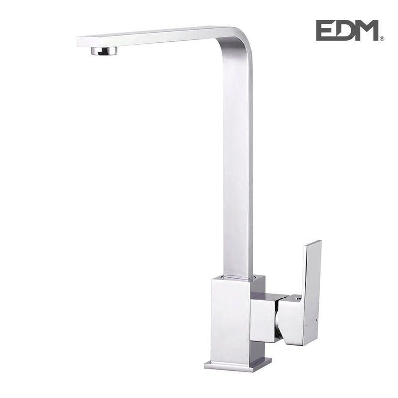 GRIFO MONOMANDO FREGADERA CAÑO ALTO MOD GETARIA EDM.  CARTUCHO CERAMICO, CUERPO DE LATON CON MANGO DE ZINC, IDEAL PARA LAVABO