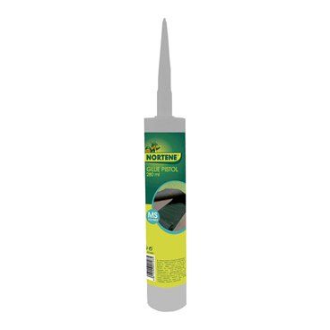 COLA ESPECIAL PARA CÉSPED ARTIFICIAL GLUE 280 ML NORTENE. APLICACIÓN CON PISTOLA, COLOR VERDE.  ADHESIVO ESPECIAL PARA CÉSPED AR