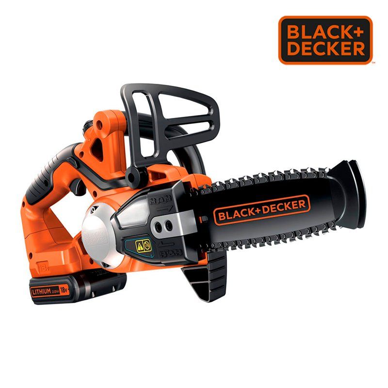 S.OF. MOTOSIERRA 18W BATERIA 2Ah  CS2040-QS BLACK DECKER. CORTA HASTA 200 CORTES DE 3,5cm POR CARGA. LIGERA PARA UN MAYOR CONFOR