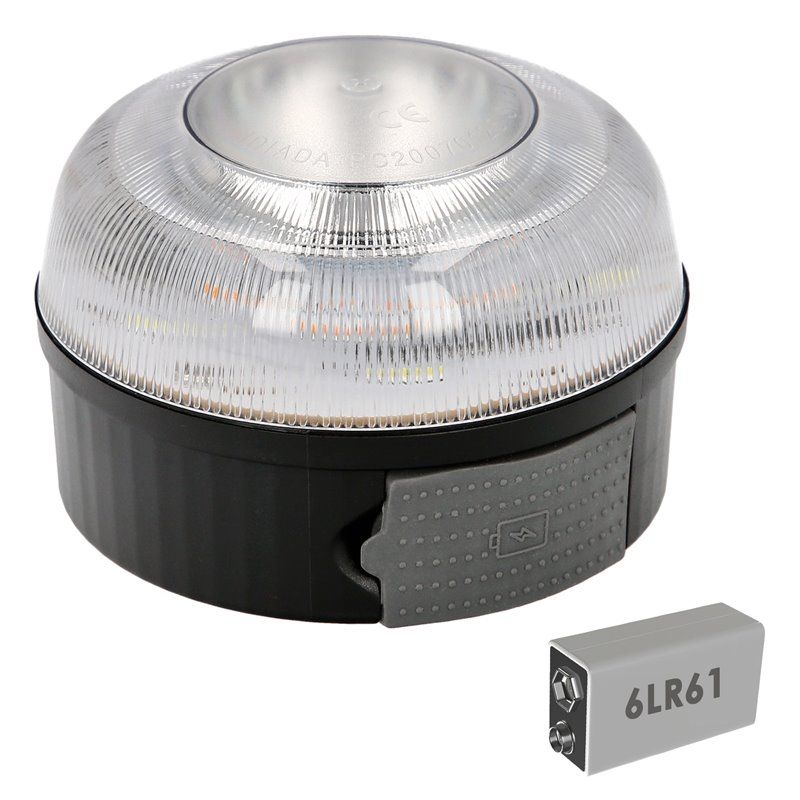 Luz LED de emergência para carro Bateria V16 9V.