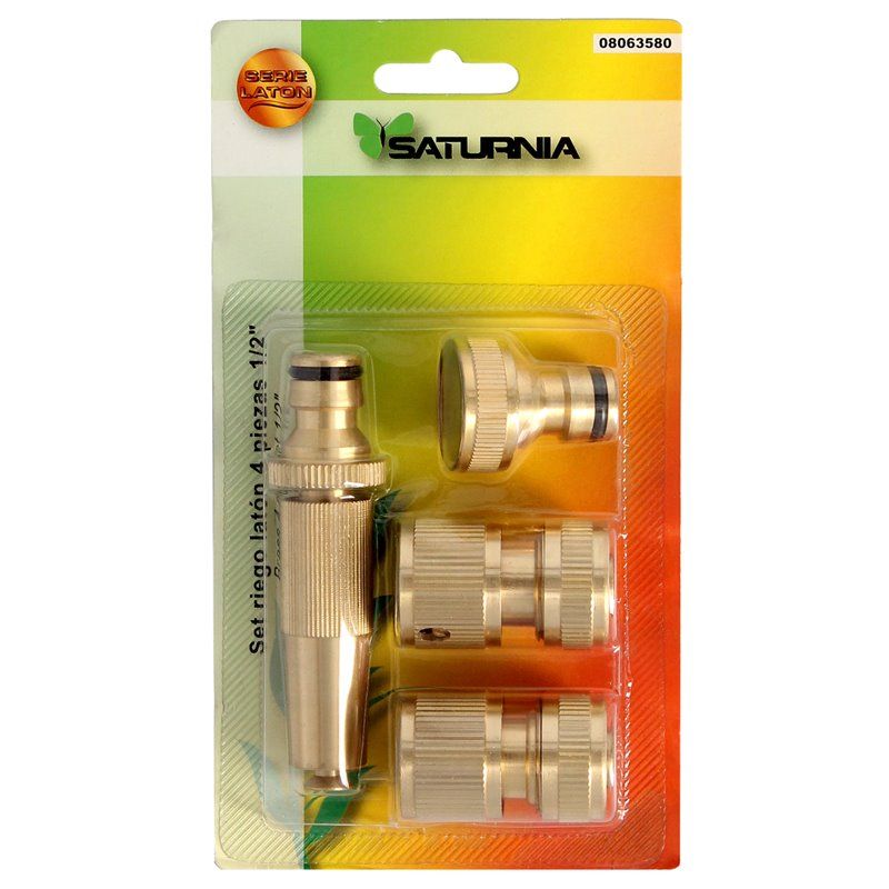 Conjunto de irrigação em latão 1/2" com 4 peças. Saturnia