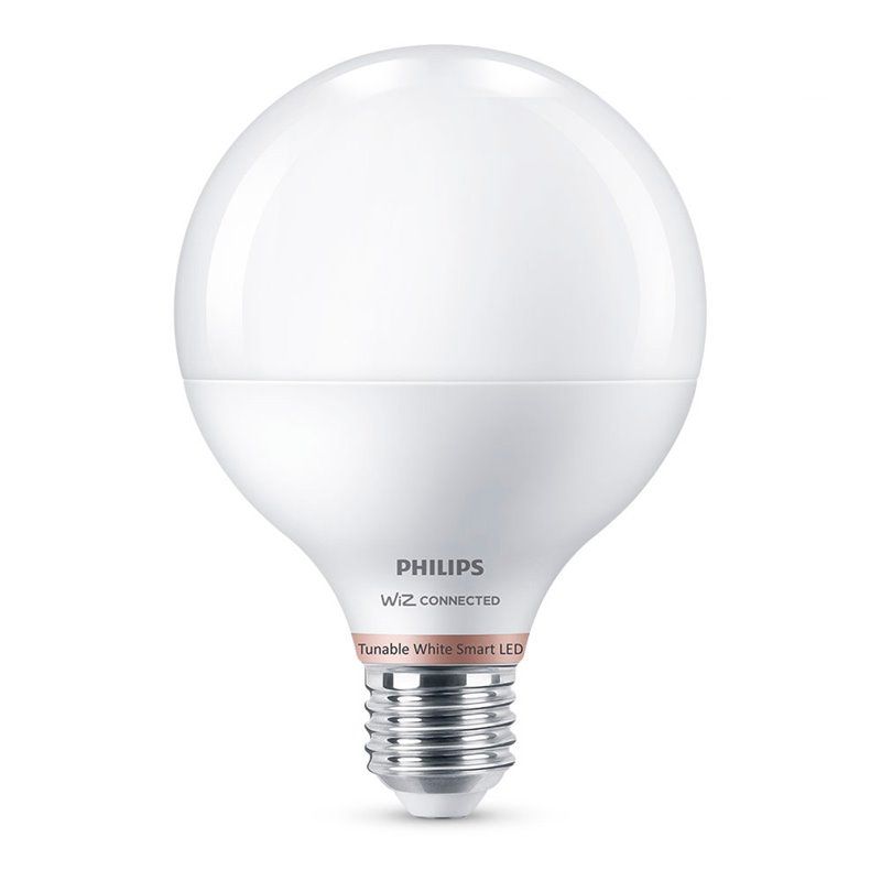 BOMBILLA GLOBO E27 11W 2.700K-6.500K 1055LM WIFI PHILIPS WIZ. CONSIGUE UNA LUZ BLANCA CÁLIDA O FRÍA EN CUALQUIER HABITACIÓN CON 