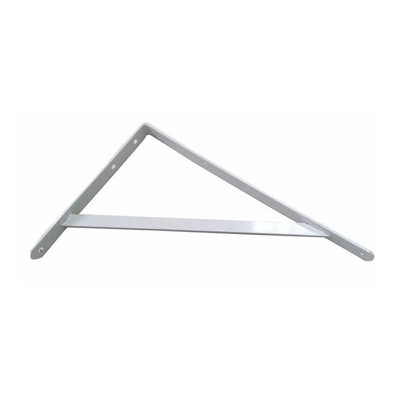 ESCUADRA DE ACERO BLANCO FORTEX 25X40CM. ALTA RESISTENCIA. PESO MÁXIMO RECOMENDADO 240 KG PARA 2UNI.