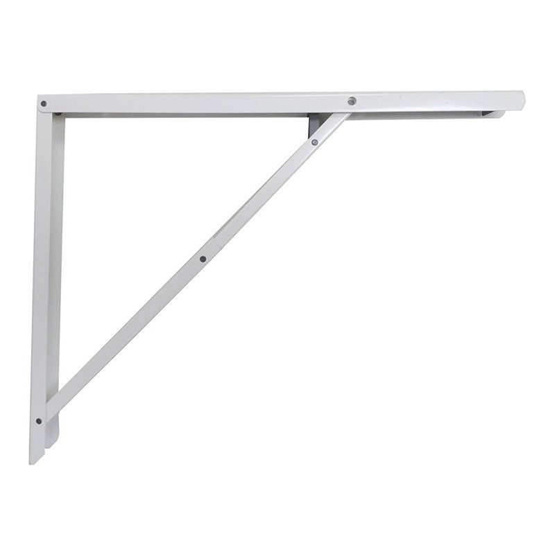 ESCUADRA DE ACERO PLEGABLE ABAT-PLAN BLANCO 40X52CM. ALTA RESISTENCIA. 2CM PLEGADA. PESO MÁXIMO RECOMENDADO 400 KG PARA 2UNI.