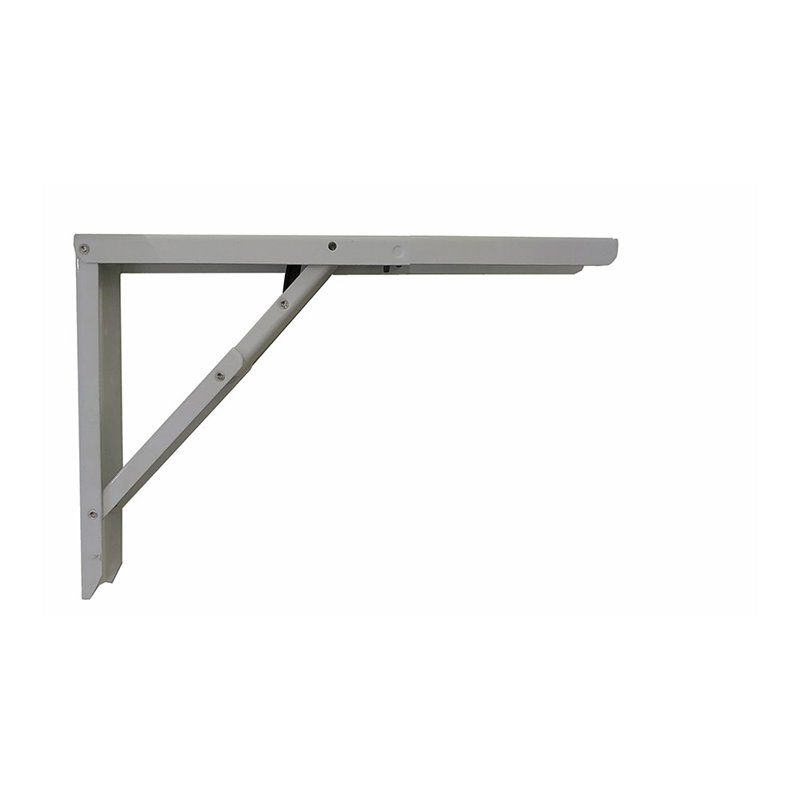 ESCUADRA DE ACERO PLEGABLE ABAT-TABLE  PLATA 30X40CM.. ALTA RESISTENCIA. 2CM PLEGADA. PESO MÁXIMO RECOMENDADO 300 KG PARA 2UNI. 