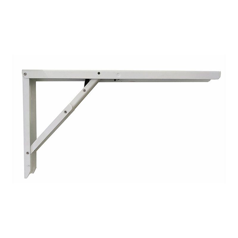 ESCUADRA DE ACERO PLEGABLE ABAT-TABLE  BLANCO 30X52CM.. ALTA RESISTENCIA. 2CM PLEGADA. PESO MÁXIMO RECOMENDADO 300 KG PARA 2UNI.