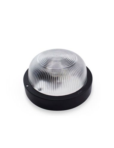 Round wall light thermoplastic E27 black GSC 0700647