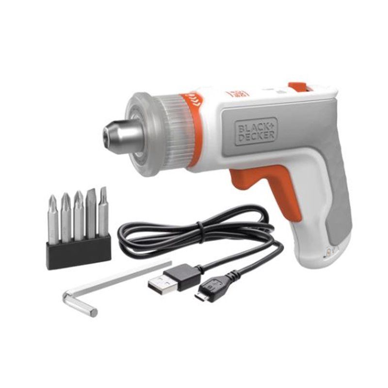 BLACK+DECKER Hexdriver 3.6V Chave de fenda para montagem em móveis (BCRTA01-XJ)