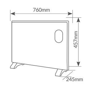 Split wall heater for bathroom 2000W IPX2