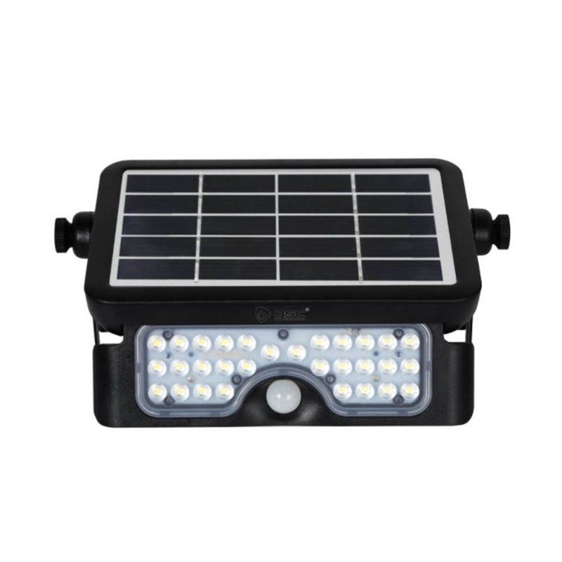 Proyector solar LED multifunción con sensor 5W 4000K IP65 Negro