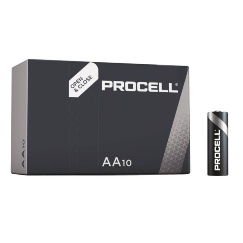 Caja 10 pilas alkalinas Procell Industrial LR6 (AA)