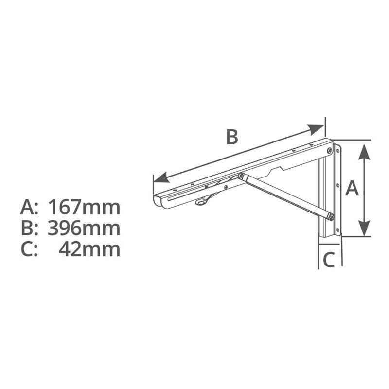 Escuadras para estante plegables / abatibles